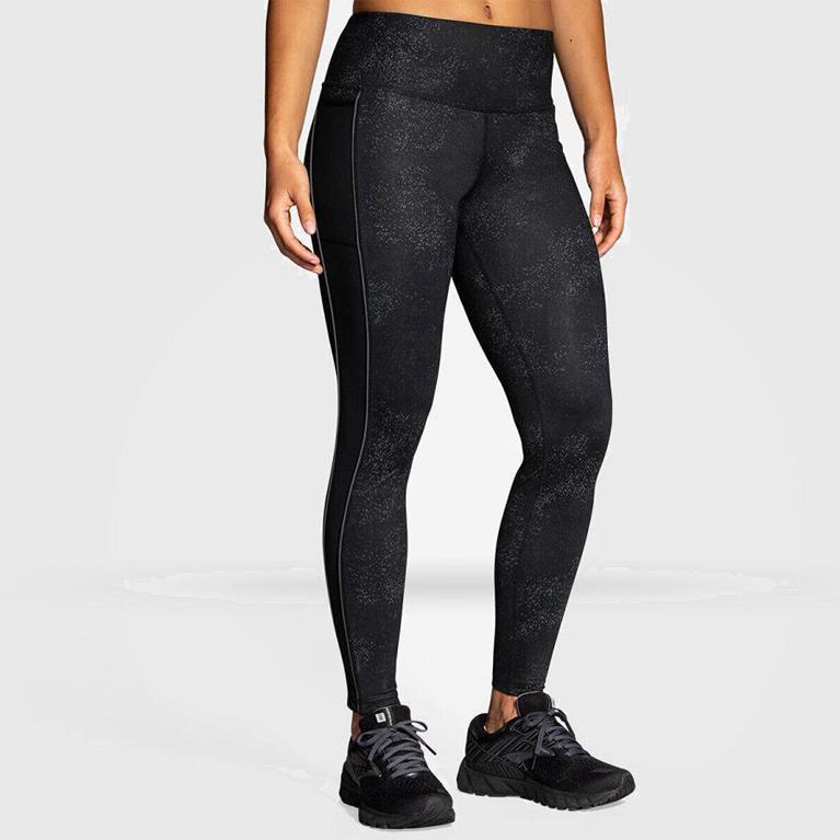 Brooks Greenlight NZ - Women's Running Leggings - Grey (85402-LZOJ)